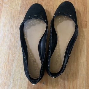 Michael Kors black suede flats
